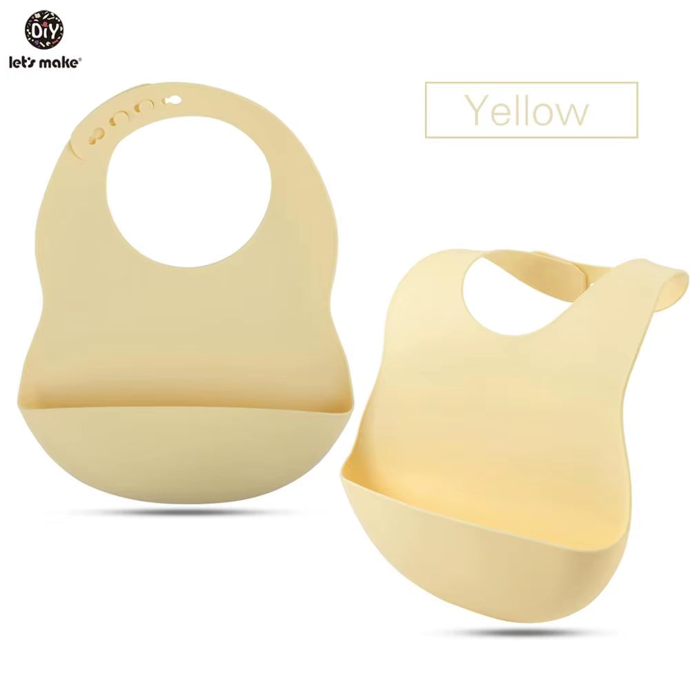 1Pc Silicone Bibs for Kids Newborn Baby Feeding Tableware Waterproff Baby Bibs for Toddler Breakfast Feedings