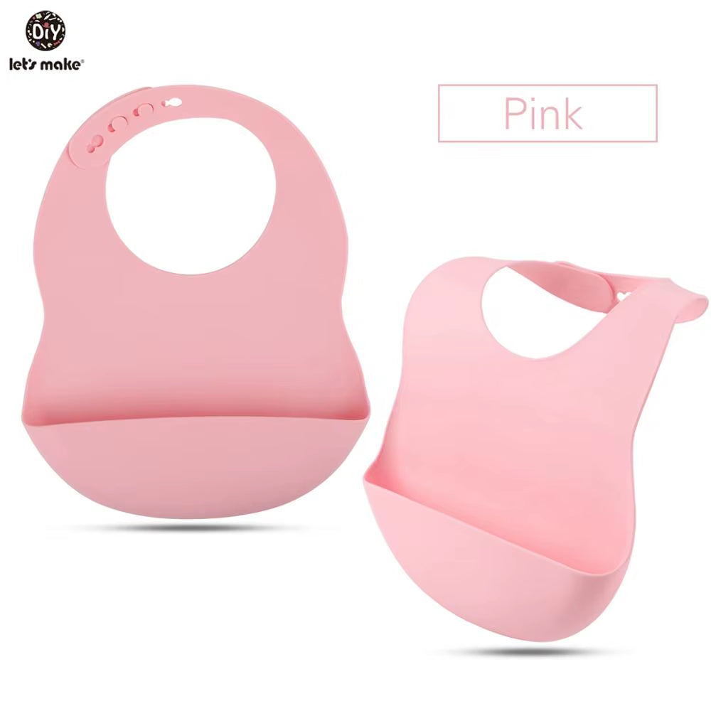 1Pc Silicone Bibs for Kids Newborn Baby Feeding Tableware Waterproff Baby Bibs for Toddler Breakfast Feedings