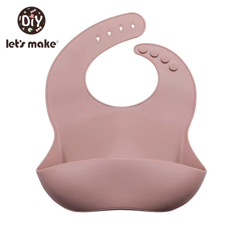 1Pc Silicone Bibs for Kids Newborn Baby Feeding Tableware Waterproff Baby Bibs for Toddler Breakfast Feedings