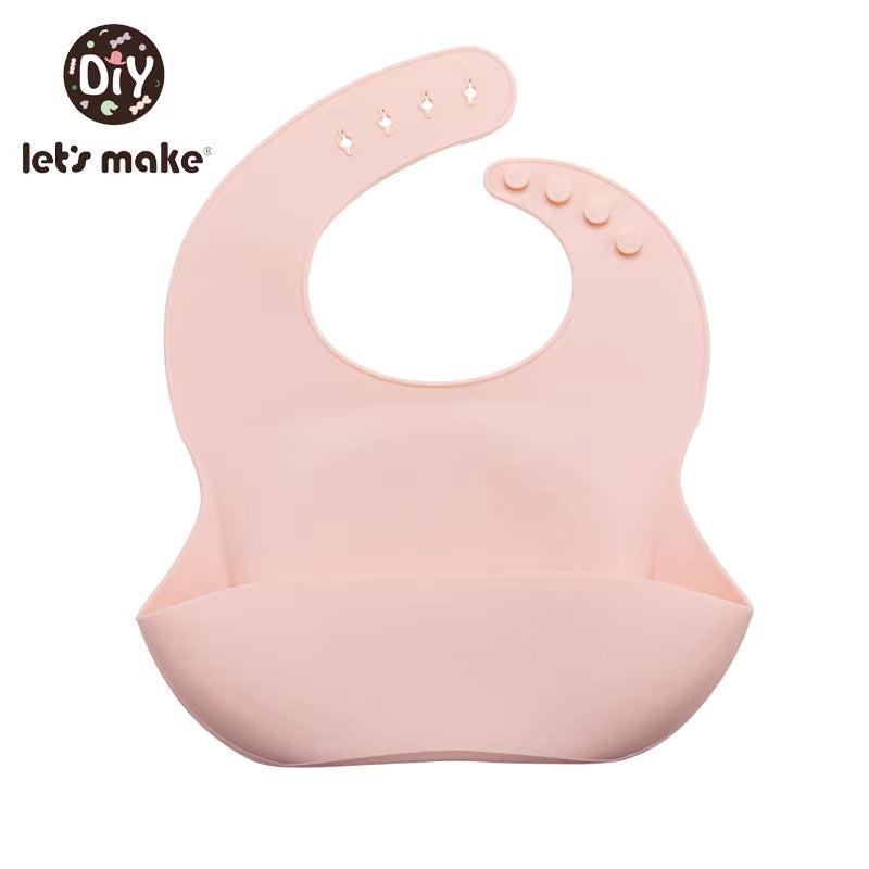 1Pc Silicone Bibs for Kids Newborn Baby Feeding Tableware Waterproff Baby Bibs for Toddler Breakfast Feedings