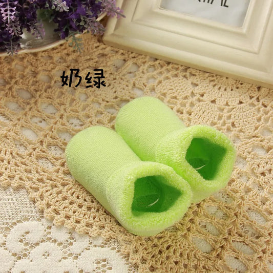 Winter Socks Baby Towel Terry Socks Pure Color Cotton Child Kids Newborn Meias Warm Non Slip Baby Thicken Socks Boys Girls 0-3 Y